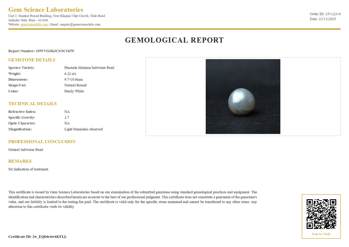 South Sea Pearl - 6.22 Carat