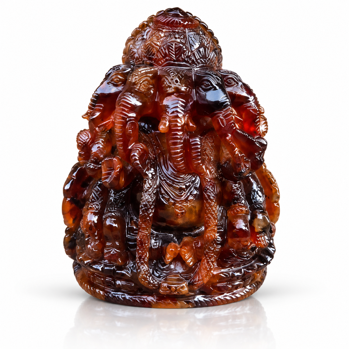 Natural Hessonite (Gomed) Ganesh Idol
