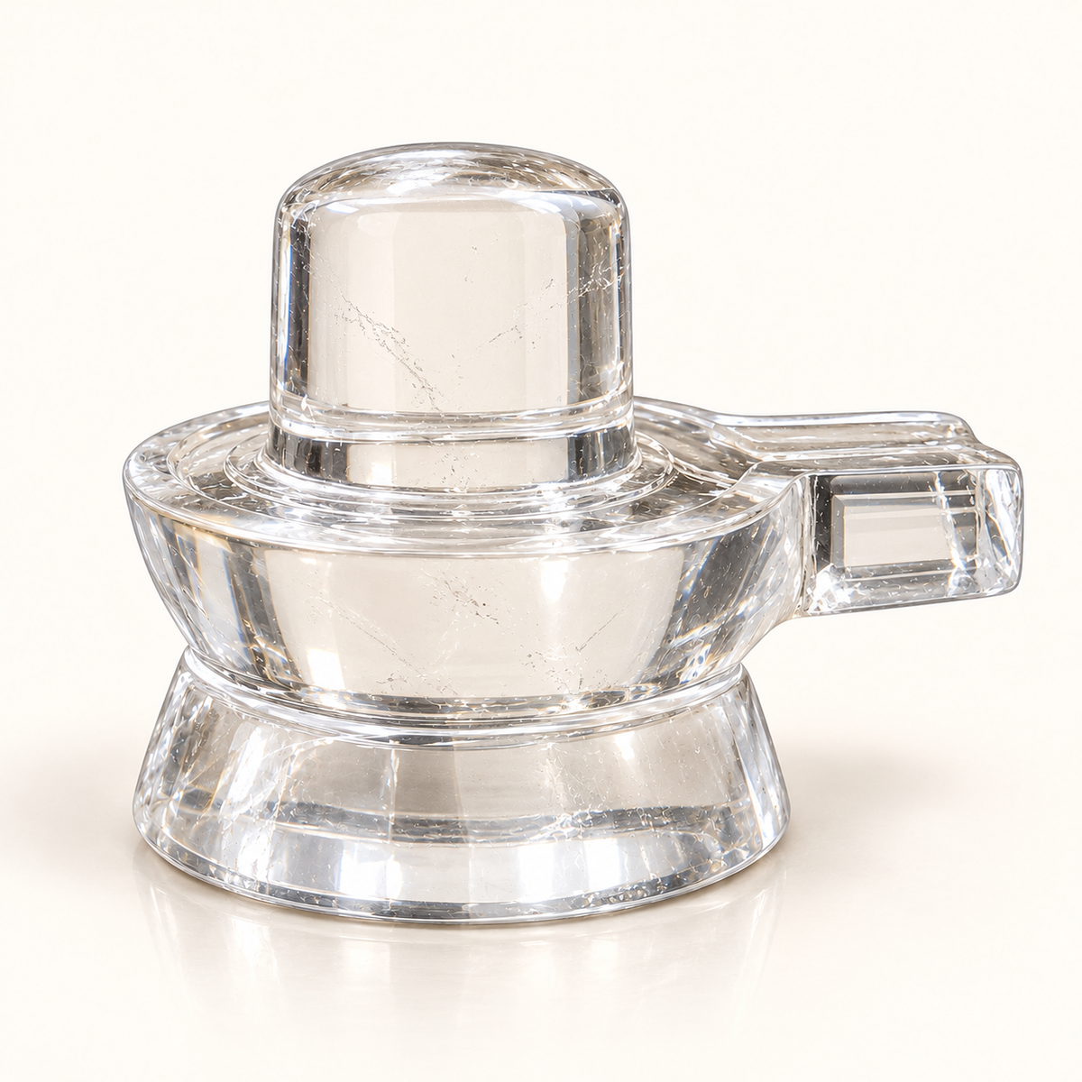 Natural Clear Quartz (Sphatik) Shivling