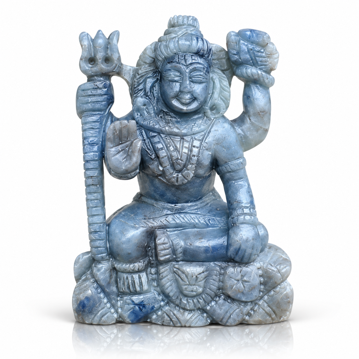 NATURAL BLUE SAPPHIRE SHIV IDOL