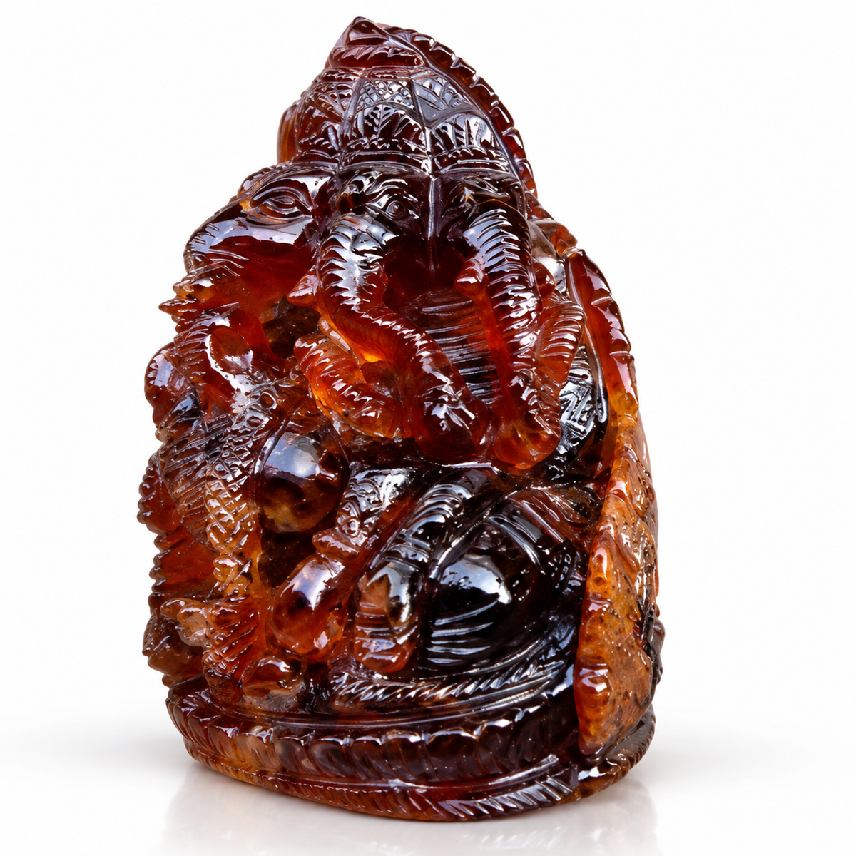 Natural Hessonite (Gomed) Ganesh Idol